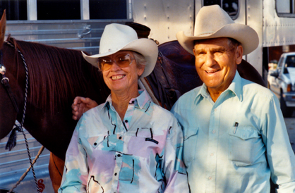 Tom and Margaret at one of Tom's clinics. 