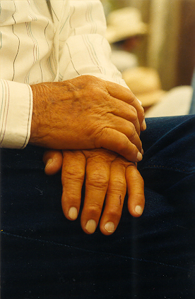 Hands of a horseman. Photo by Mindy Bower. 