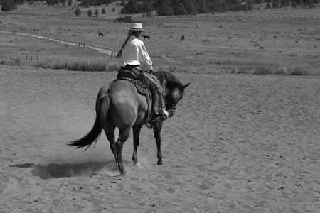 4.In this photo, I'm starting to straighten out. You can see my right hand is releasing the flexion, allowing her head and neck to return to the middle.