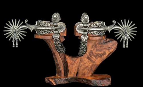 Because of the shorter “heel to horse” distance they provide, large-roweled spurs can actually be a gentler option than smaller alternatives. COURTESY NATIONAL COWBOY & WESTERN HERITAGE MUSEUM