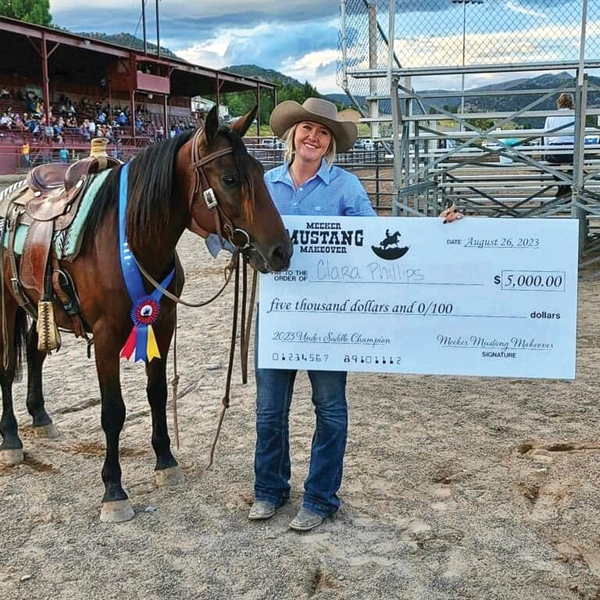 Clara Phillips and Ruidoso, winners of the 2023 MMM Under Saddle division.